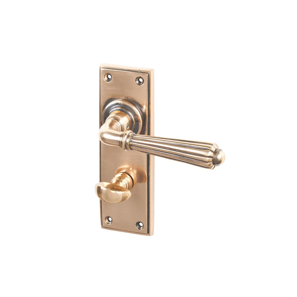 SHOW Polished Bronze Bathroom Hinton Lever Handles