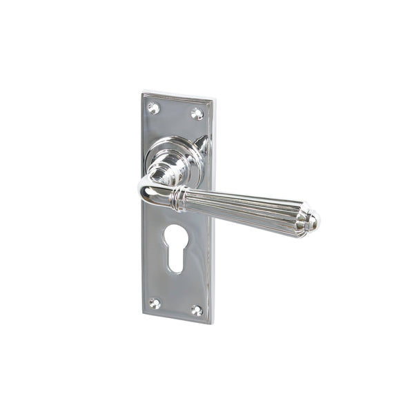 SHOW Polished Nickel Euro Hinton Lever Handles