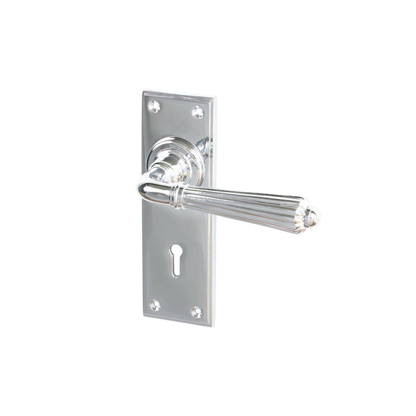 SHOW Polished Chrome Lock Hinton Lever Handles