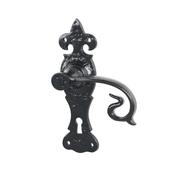 SHOW Black Lock Curly Lever Handles