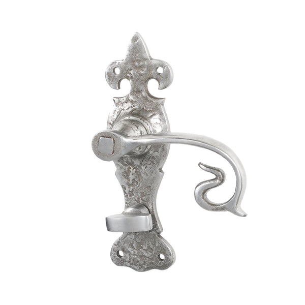 SHOW Pewter Bathroom Curly Lever Handles