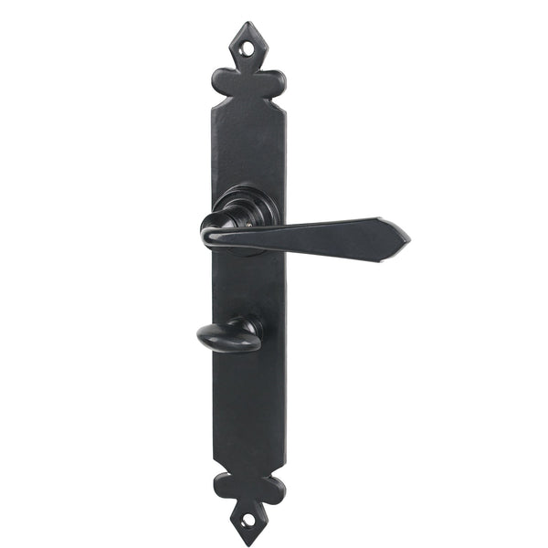 SHOW Black Bathroom Cromwell Lever Handles