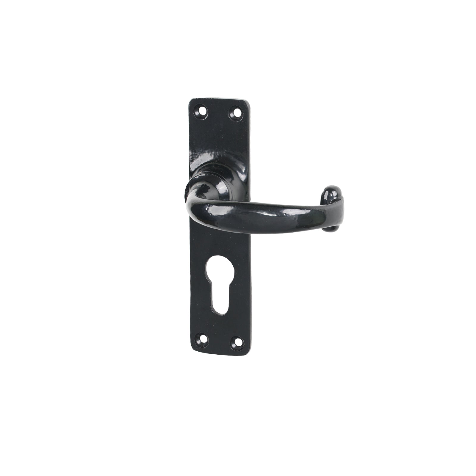 SHOW Euro Lock Black MF Lever Handles