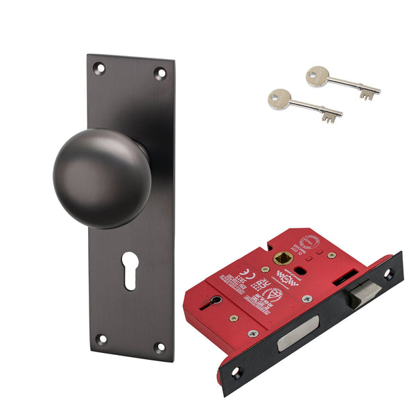 SHOW Image of Matt Bronze Balmoral 5 Lever Lock Set