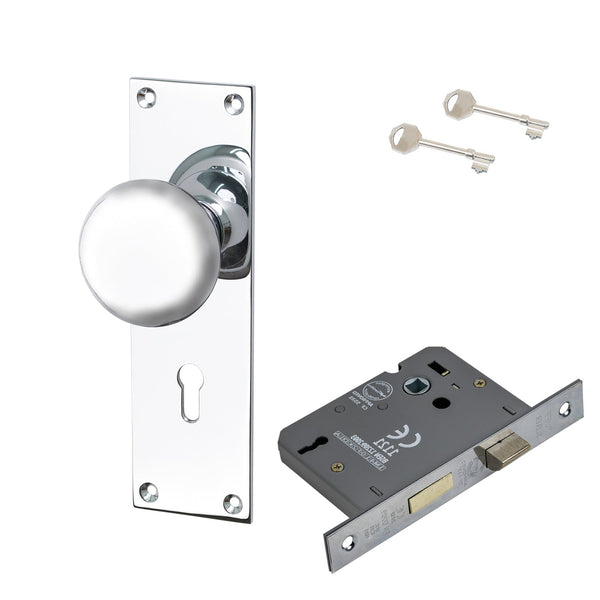 SHOW Image of Polished Chrome Balmoral 3 Lever Lock Set
