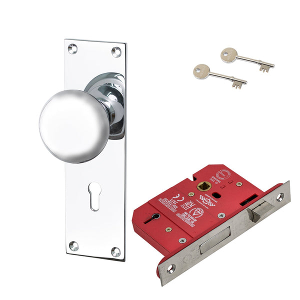 SHOW Image of Polished Chrome Balmoral 5 Lever Lock Set