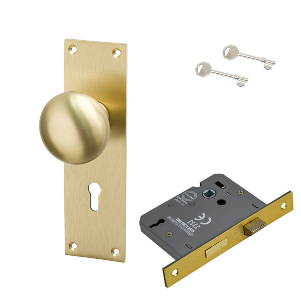 SHOW Image of Satin Brass Balmoral 3 Lever Lock Set