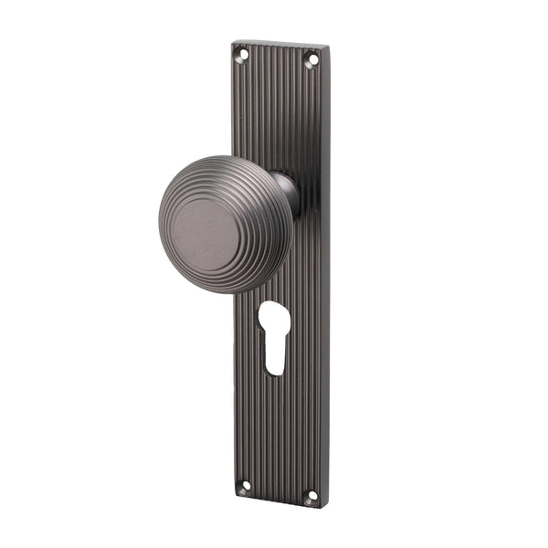 SHOW Image of Matt Bronze Beehive Euro Handles