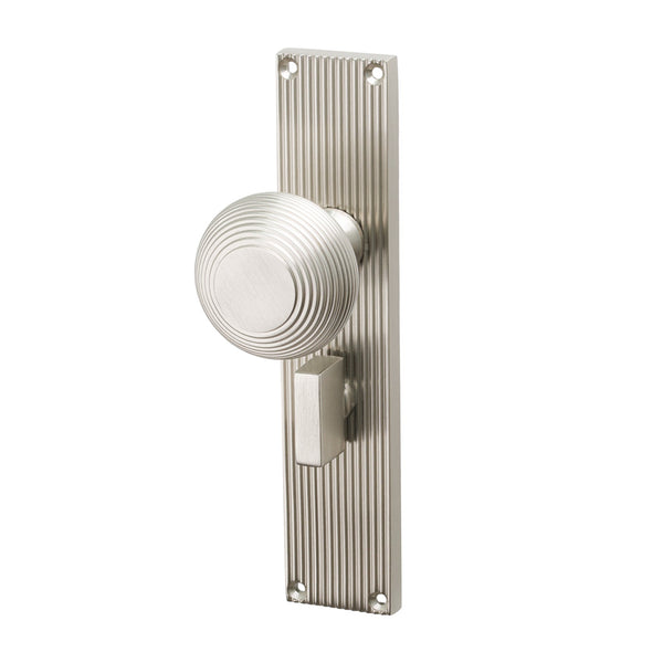 SHOW Image of Satin Nickel Beehive Bathroom Handles