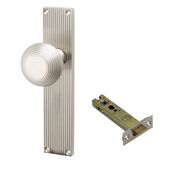 SHOW Image of Satin Nickel Beehive Latch Set