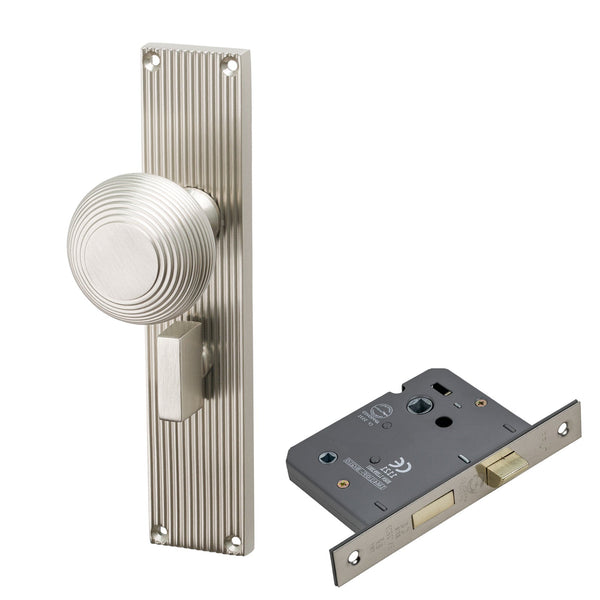 SHOW Image of Satin Nickel Beehive Bathroom Set