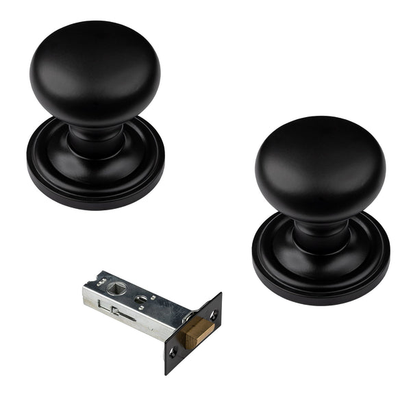 mushroom black door knob 