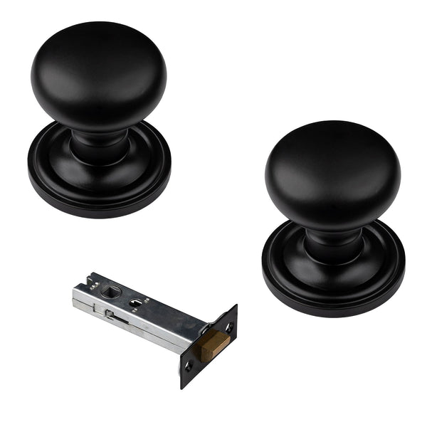 mushroom black door knob 