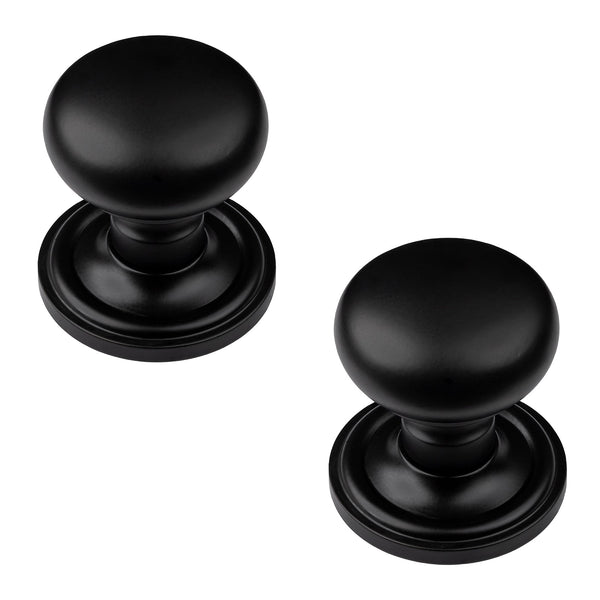 mushroom black door knob 