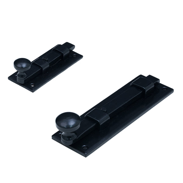 Black Straight Knob Bolt