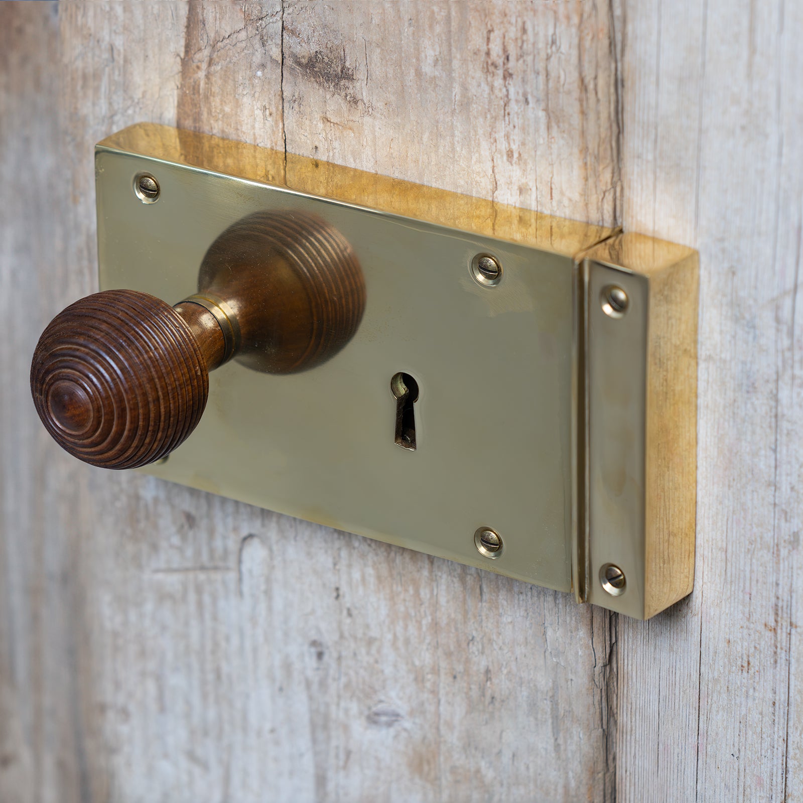Large Brass Rim Lock & Knob Sets | Traditional Rim Locks