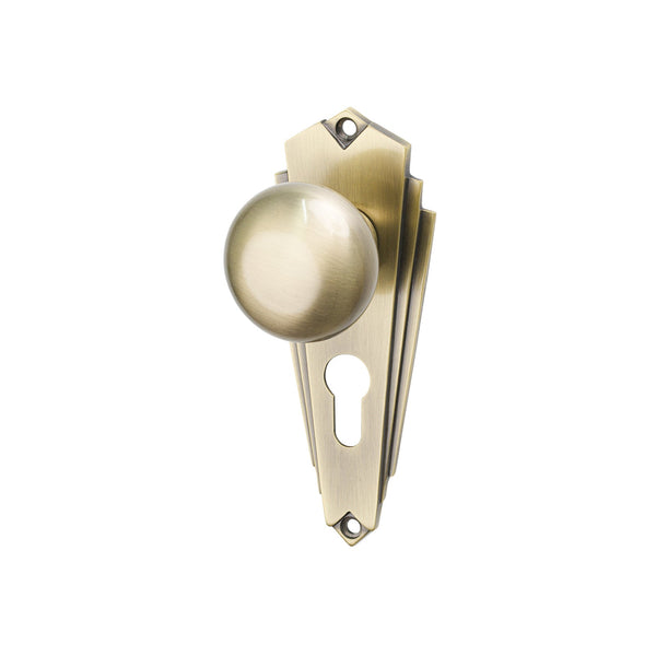 SHOW Image of Antique Brass Broadway Euro Handles