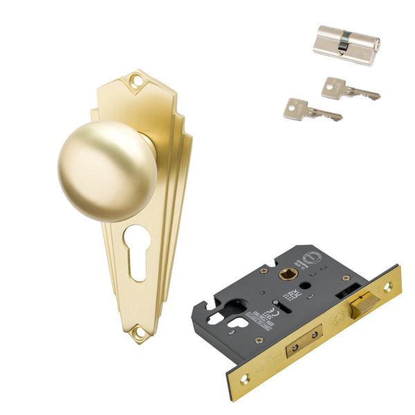 SHOW Image of Satin Brass Broadway Euro Set