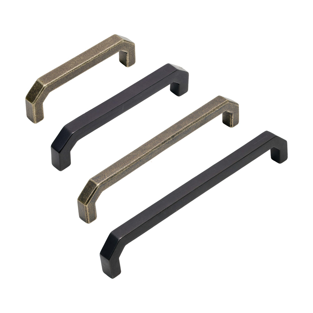 Bronze Angular Cabinet Pull Handle | Dark & White Bronze Hardware