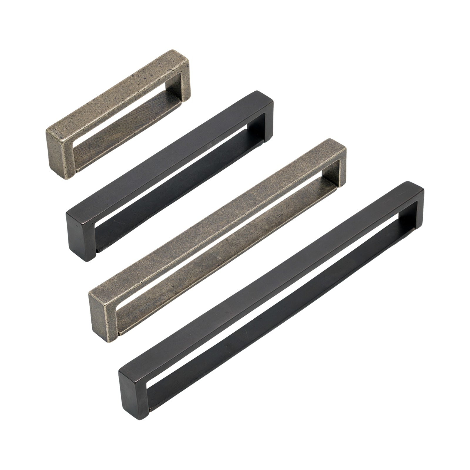 Bronze Box Cabinet Pull Handle | Dark & White Bronze Hardware