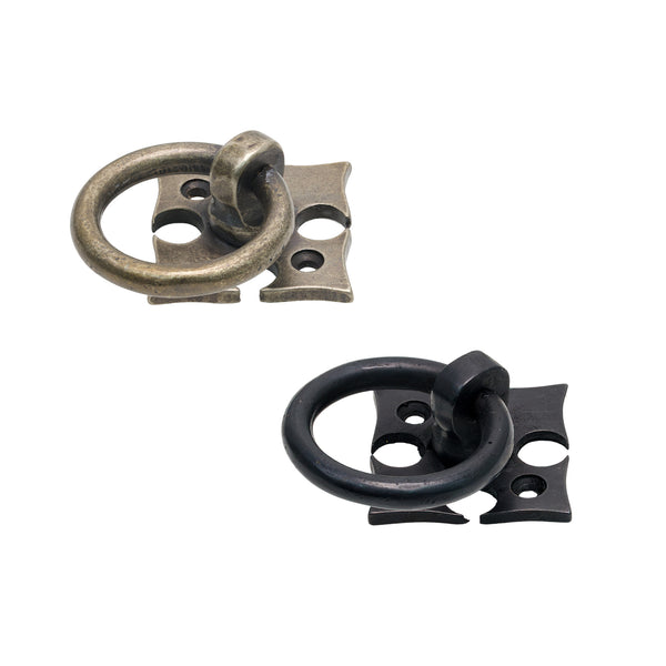 Variant image of Bronze Fleur-De-Lys Cabinet Ring Drop Pull