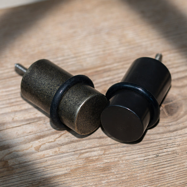  Hover Image of Bronze Floor Mounted Door Stop with Rubber Stopper