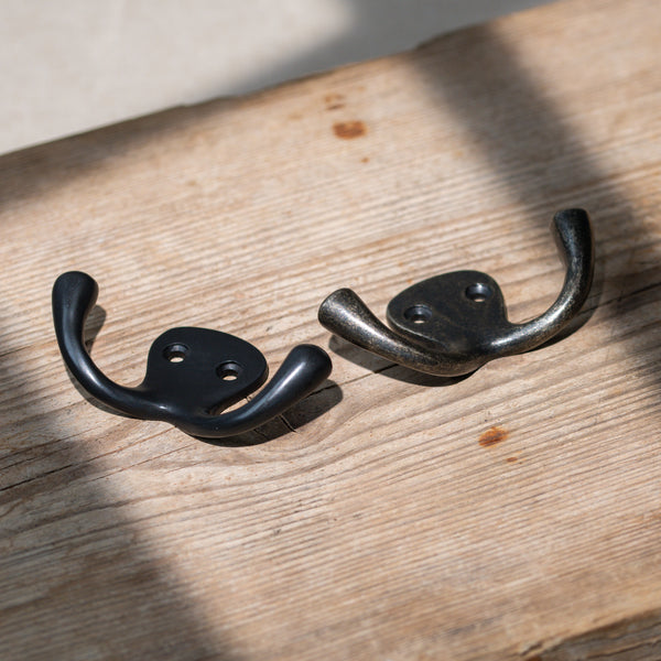  Hover Image of Bronze Double Coat Hook