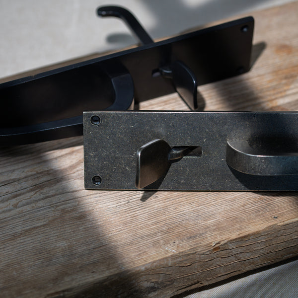  Hover Image of Bronze Thumb Latch on Backplate