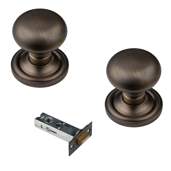 mushroom urban bronze door knob 