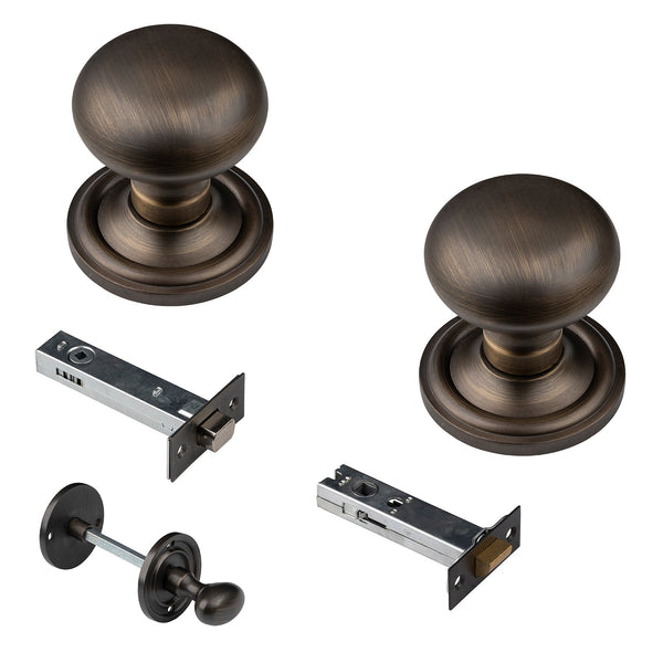 mushroom urban bronze door knob 