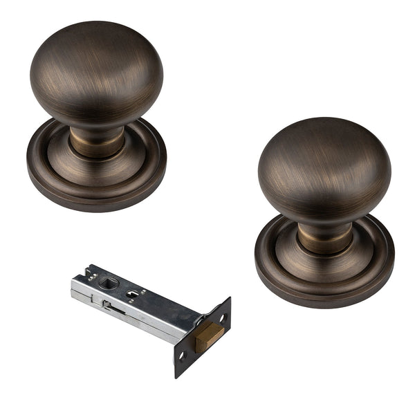 mushroom urban bronze door knob 