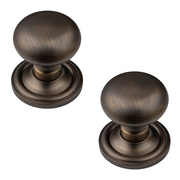 mushroom urban bronze door knob 