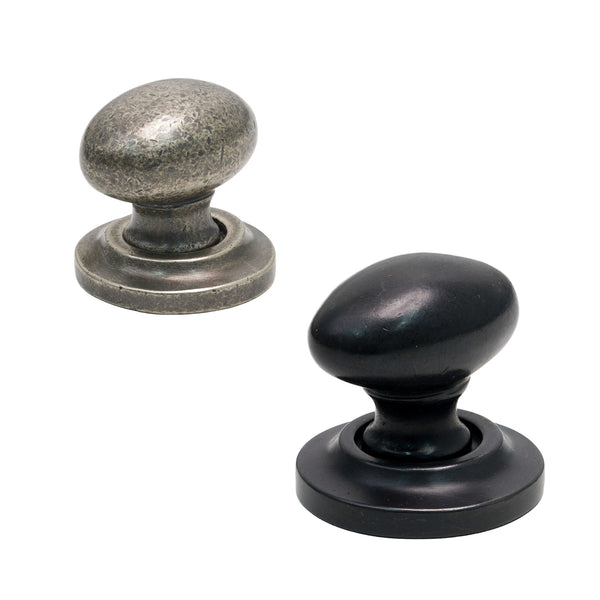 Variant image of Bronze Oval Cabinet Knob on Rose