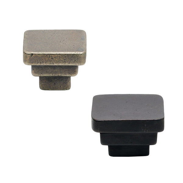 Variant image of Bronze Square Stepped Cabinet Knob