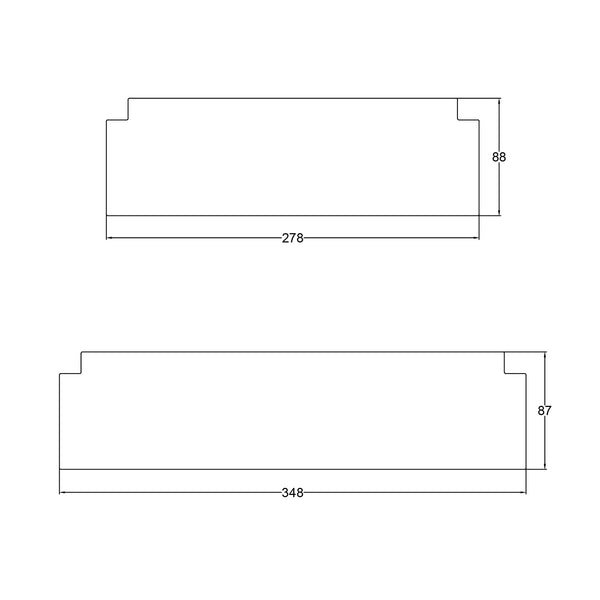  Technical Drawing of Bronze interior letterflap
