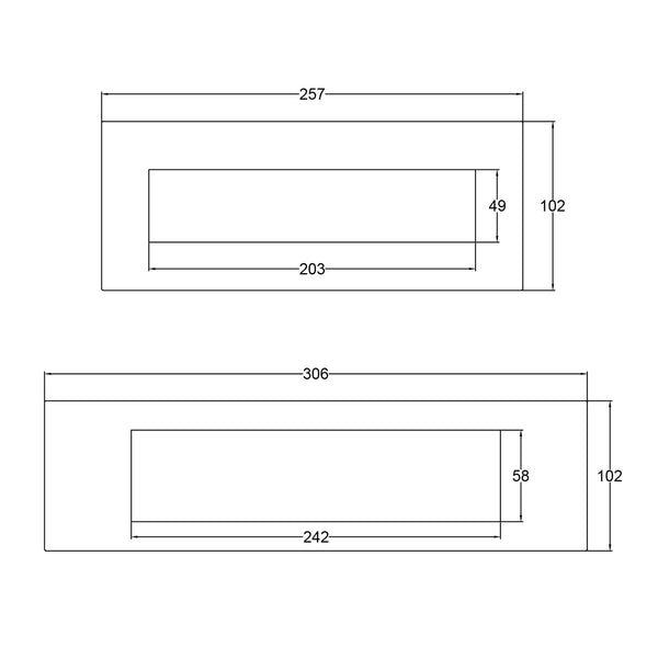  Technical Drawing of Bronze letter plate 