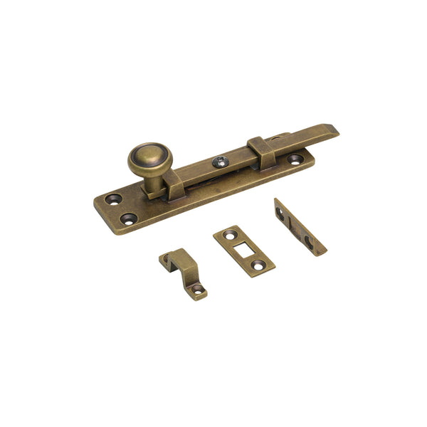  Universal 4 Inch Door Bolt in Burnsiehd Brass
