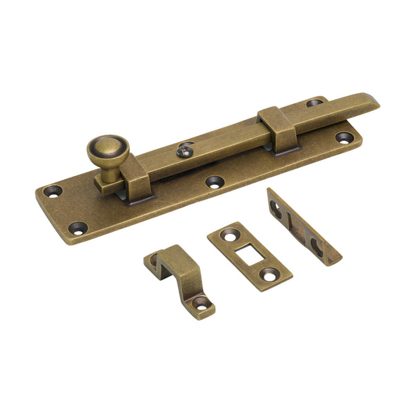  Universal 6 Inch Door Bolt in Burnsiehd Brass