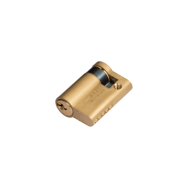 satin brass Euro 5 pin single Euro cylinder lock 