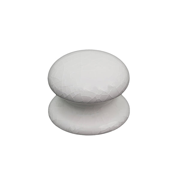 SHOW Image of 32mm White Crackle Ceramic Cabinet Knob