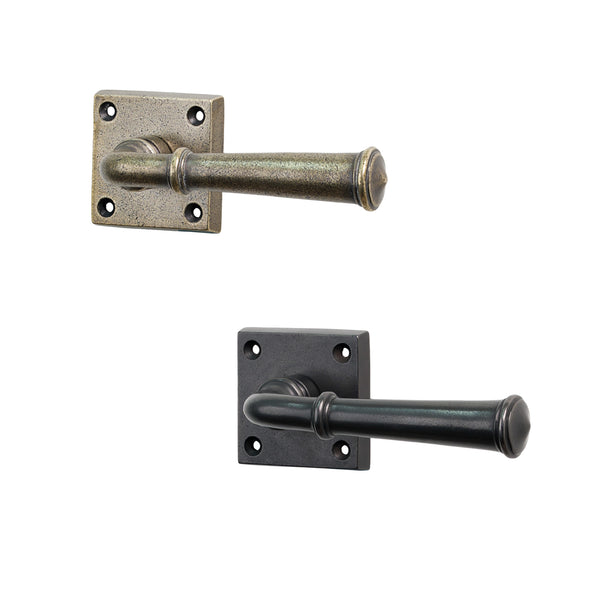 Variant image of Bronze Claverley Door Handle on Square Rose