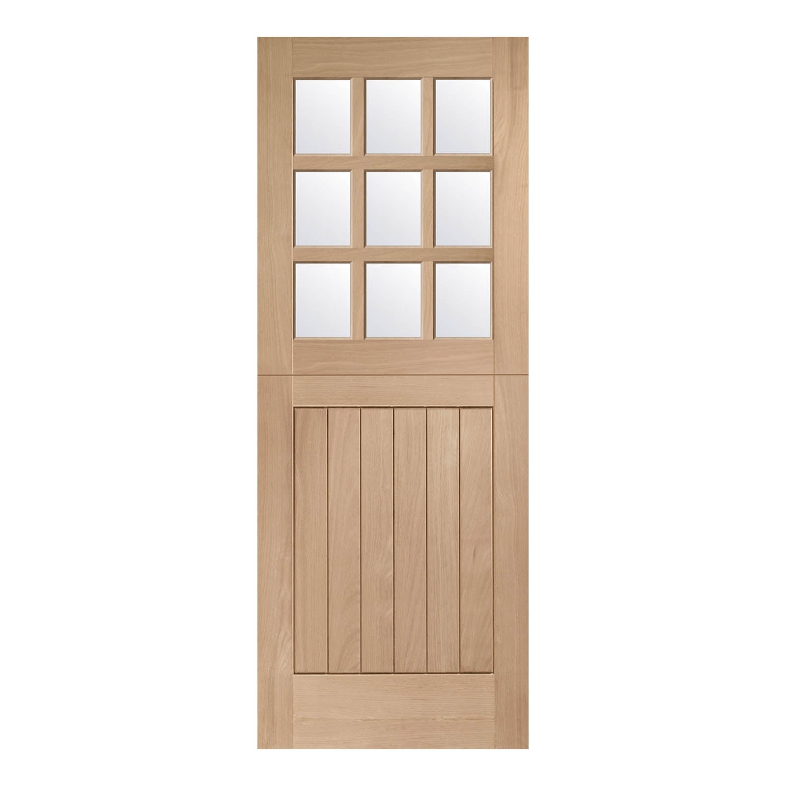 External Oak Stable M&T Door with Double Glazed Clear Glass