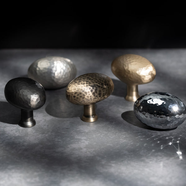   Hover Image of Hammered Oval Cabinet Knob