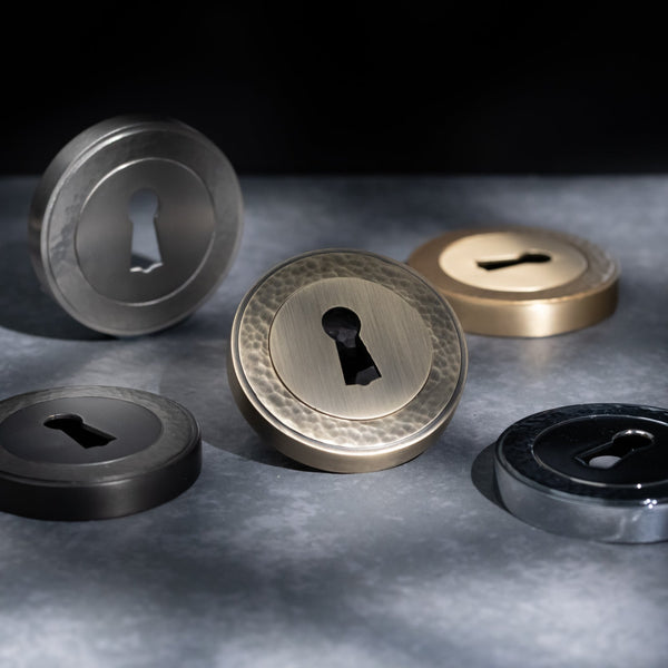   Hover Image of Hammered Escutcheon Plate – British Standard Design