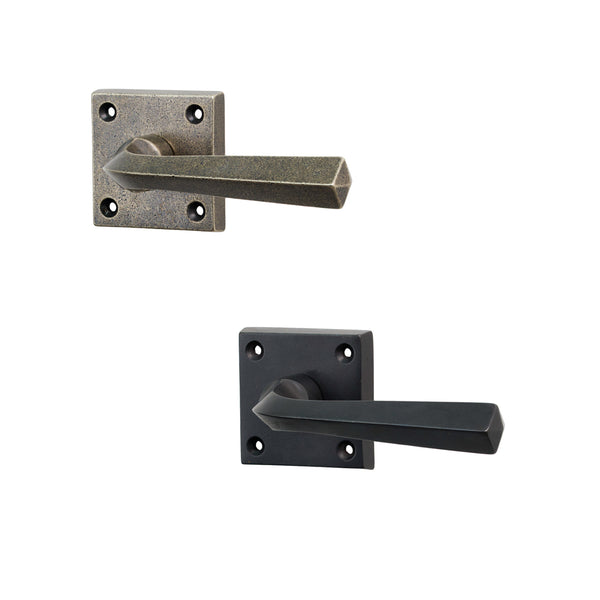 Variant image of Bronze Donnington Door Handle on Square Rose