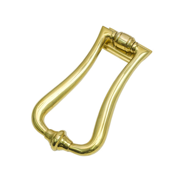  Polished Brass Slimline Art Deco Door Knocker