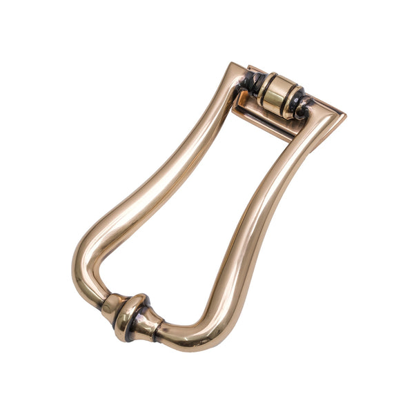 SHOW Polished Bronze Slimline Art Deco Door Knocker