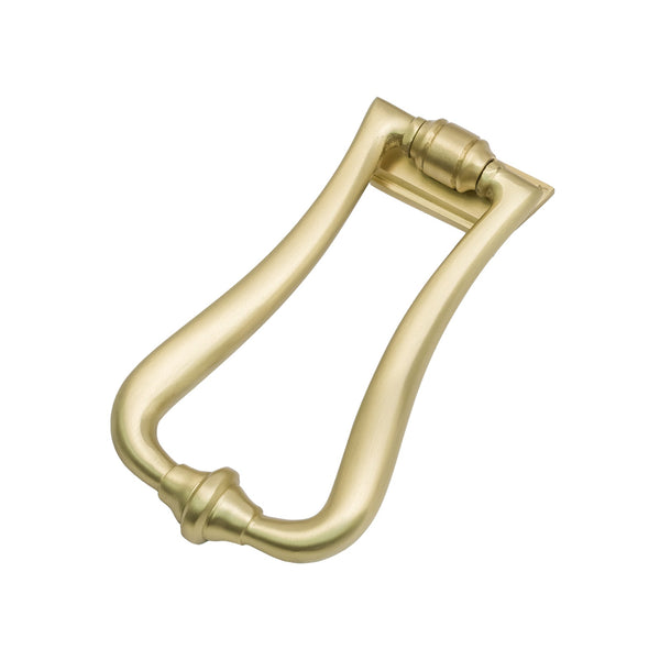 SHOW Satin Brass Slimline Art Deco Door Knocker