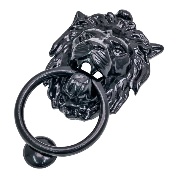 SHOW Black Antique Lion Head Door Knocker