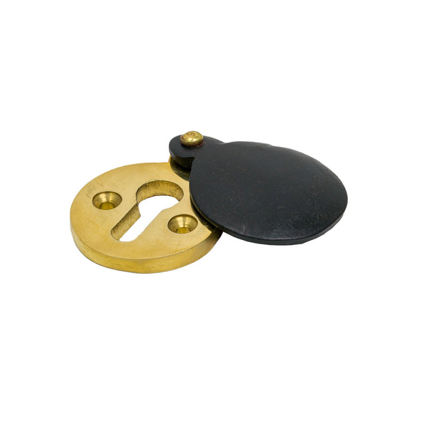 SHOW Ebony Round Covered Escutcheon